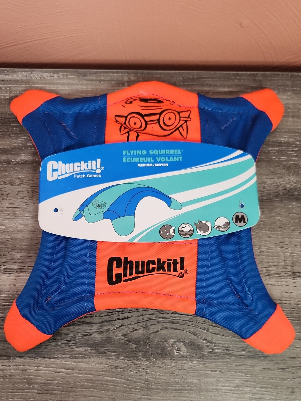 Flying Squirrel Dog Toy - Blue & Orange